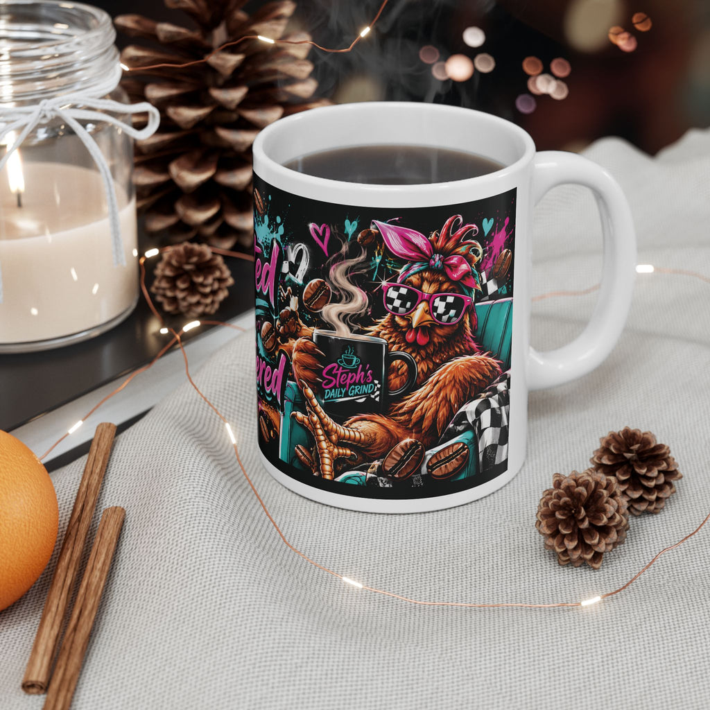 Caffeinated & Unbothered Coffee Mug