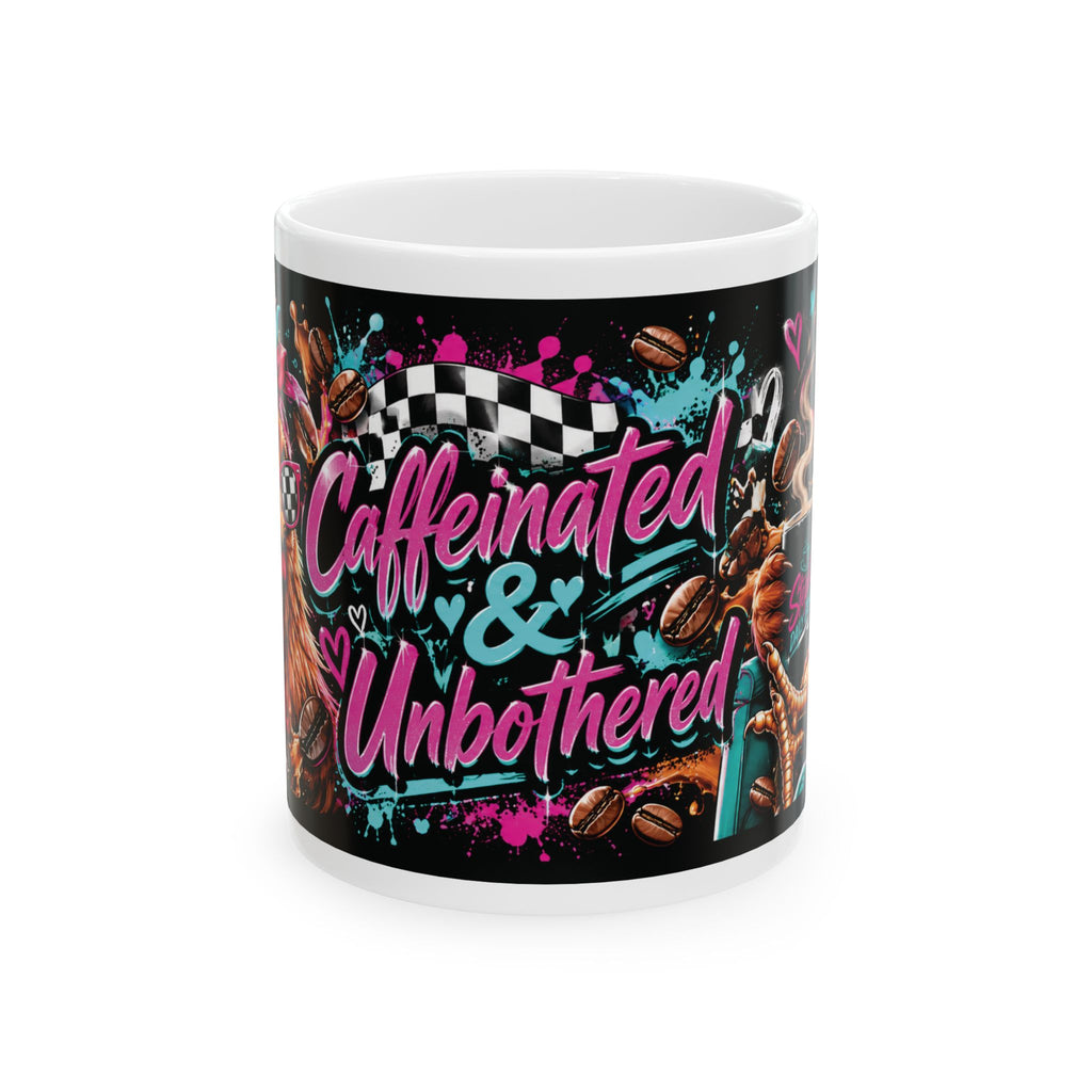 Caffeinated & Unbothered Coffee Mug