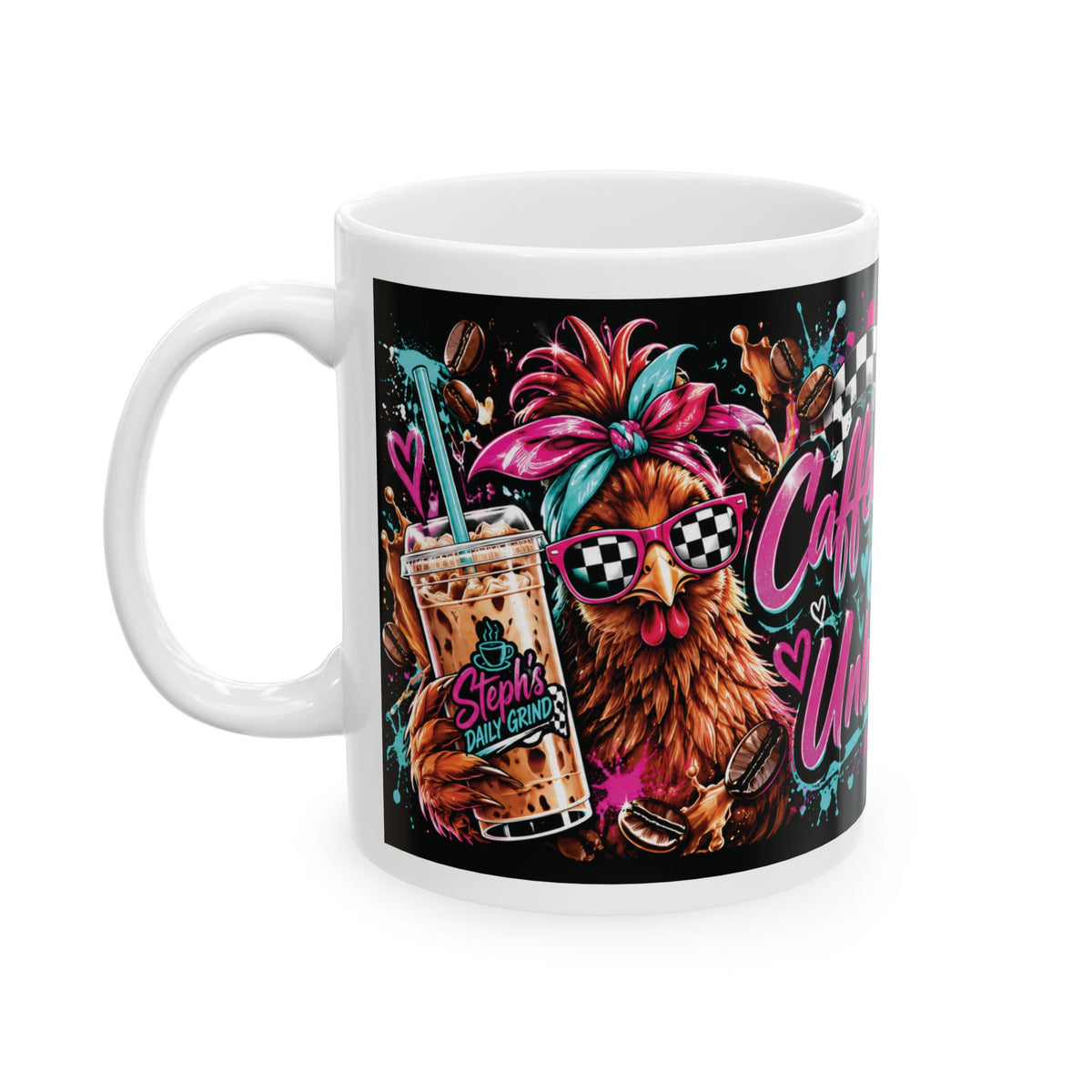 Caffeinated & Unbothered Coffee Mug